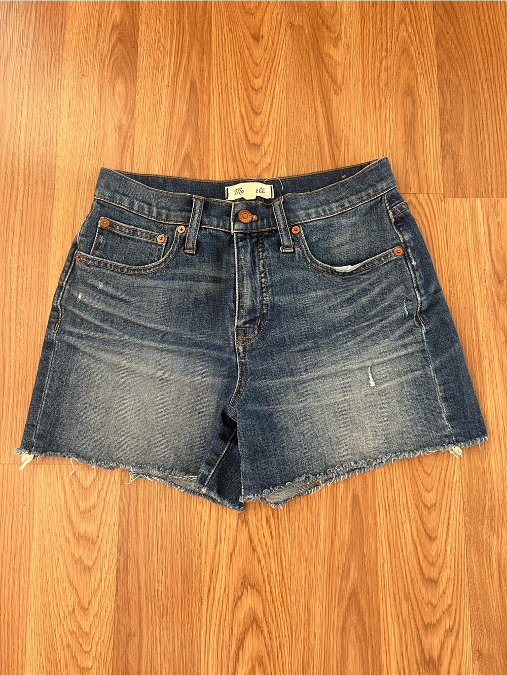 Madewell Blue Distressed Cutoff Denim Shorts